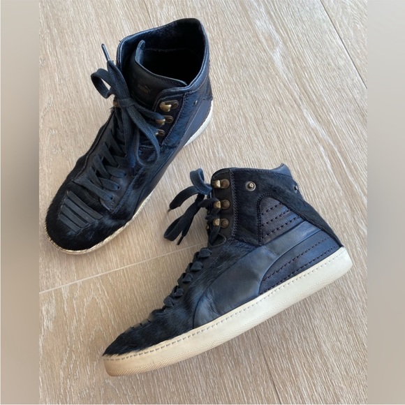Alexander McQueen & Puma collaboration! Black leather sneakers, Size 38! - Picture 6 of 10